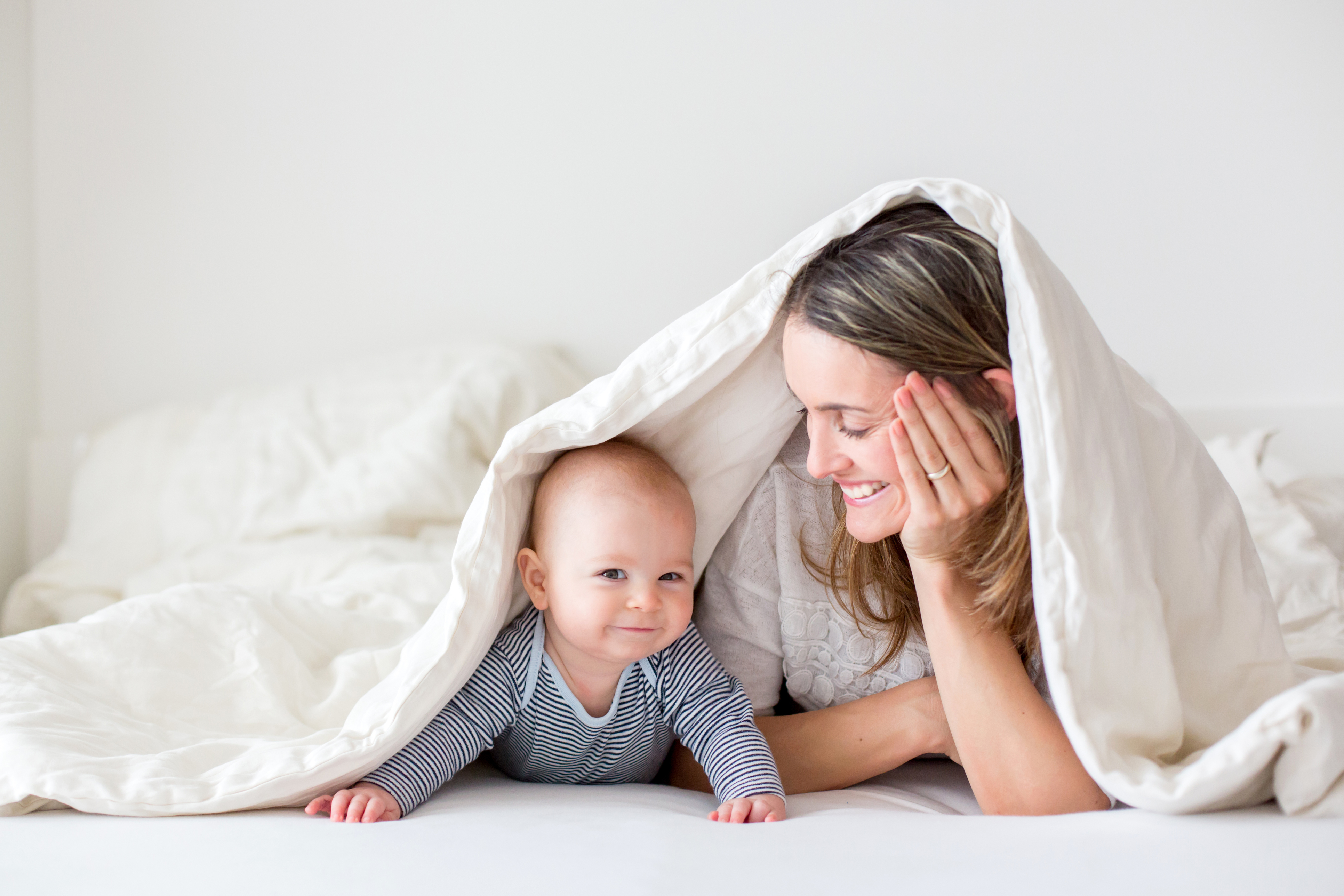 Mother and baby sharing a quiet moment